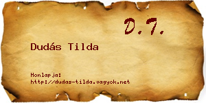 Dudás Tilda névjegykártya