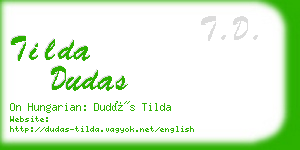 tilda dudas business card